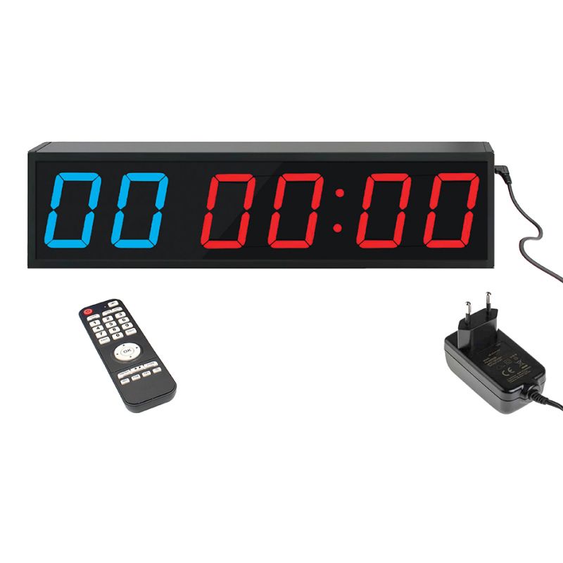 Afficheur LED mural - Chiffres 10 cm - Minuterie Travail/Repos - Tabata - Fight Gone Bad - Chronomètre