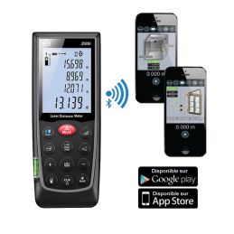Télémètre laser 150 m - Bluetooth vers appli smartphone - Etanche IP54