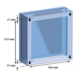 Compte-secondes cruciforme 625x625 mm - Etanche IP65 - NOUVEAU MODELE