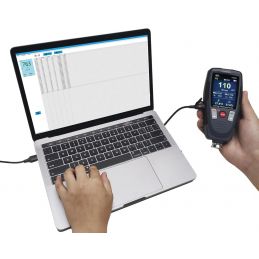 Mesureur d'épaisseur de revêtement + Thermo/hygromètre - Compact - Sortie USB vers PC + logiciel