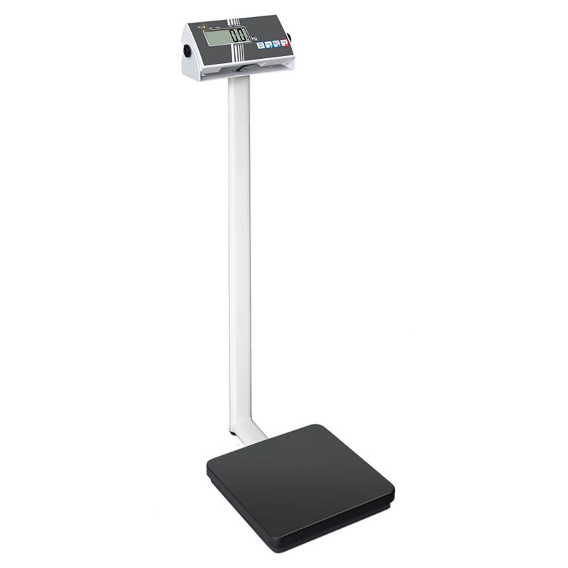 Pèse-personne digital grande capacité - 300 kg / 100 g - Afficheur sur colonne 1 m - Moyenne stable / IMC