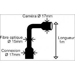 Endoscope LCD - Caméra fibre optique jusqu'à 10 mètres