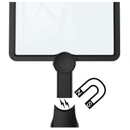 Loupe éclairante 240x270 mm - 2X - 50 LEDs blanc froid - Rechargeable USB - Tour de cou flexible articulé / À poser