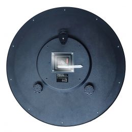Horloge Ø 600 mm - Etanche IP65 - ABS noir - Verre minéral - Sur Pile