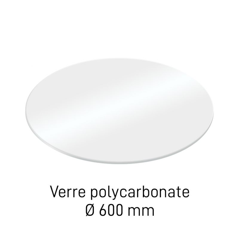 Verre polycarbonate pour horloge Ø 600 mm