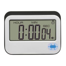 Minuteur digital 24 h à la sec - Compteur / Décompteur - Vibrant / Lumineux / Sonore