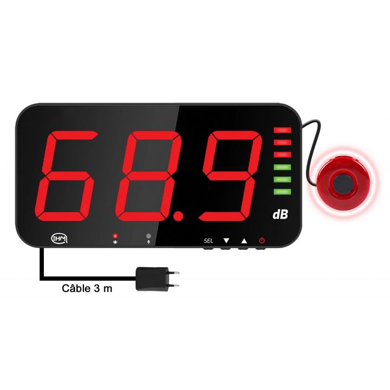 Sonomètre afficheur LED numérique + Bargraph - Alarme LED + Buzzer