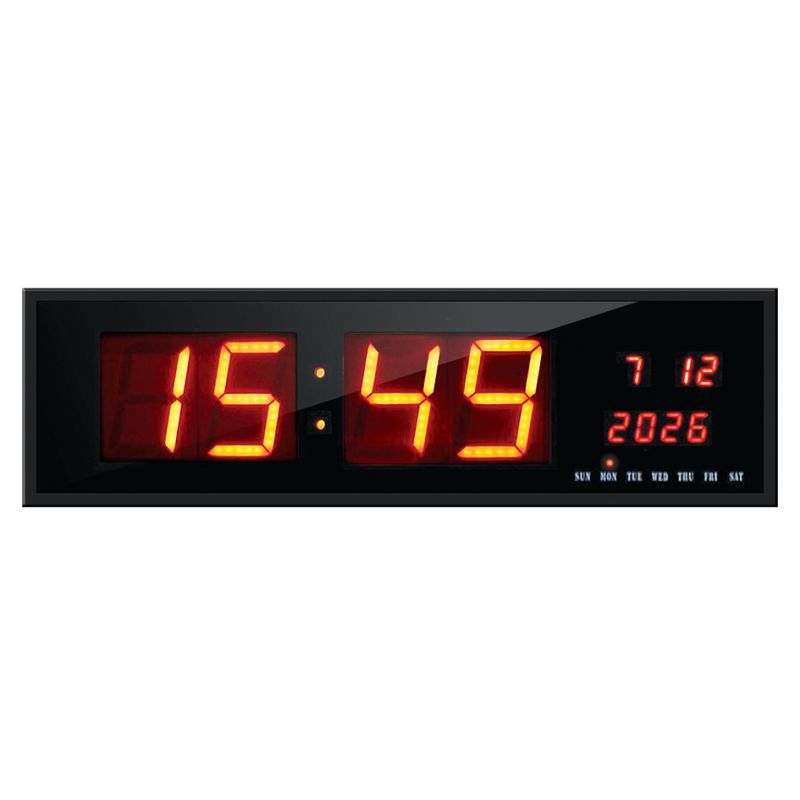 Horloge / Calendrier LED - Date - 4 chiffres 12,5 cm - Sur secteur