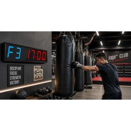 Afficheur LED mural - Chiffres 10 cm - Minuterie Travail/Repos - Tabata - Fight Gone Bad - Chronomètre