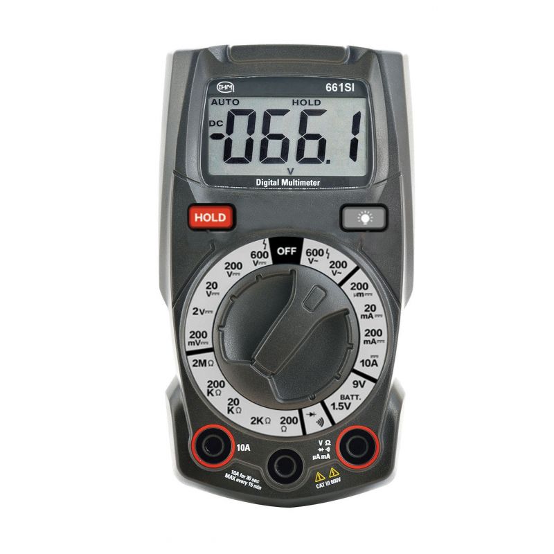 Multimètre compact 600 VAC/DC et 10 AAC/DC - Calibre manuel