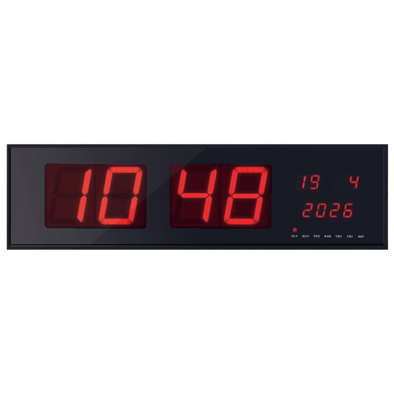 Horloge / Calendrier LED - Date - 4 chiffres 12,5 cm - Sur secteur