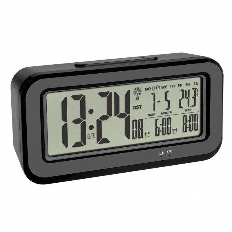 Réveil LCD - Radio-piloté - Température - Sortie USB 5 VDC