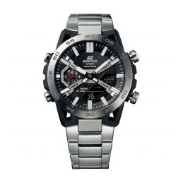 Montre Casio® Edifice à aiguilles et digitale - Bluetooth/connectée - Design sport automobile - Chronographe - Acier clair