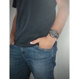 Montre Casio® Edifice à aiguilles et digitale - Bluetooth/connectée - Design sport automobile - Chronographe - Acier sombre