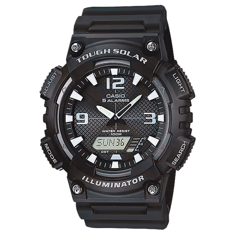 Montre Casio® aiguilles/digitale Ø 46,6 mm - Chrono / Double timer combiné - Recharge solaire