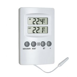 Thermomètre digital int./ext. - Sonde NTC embout inox - Alarme T° ext